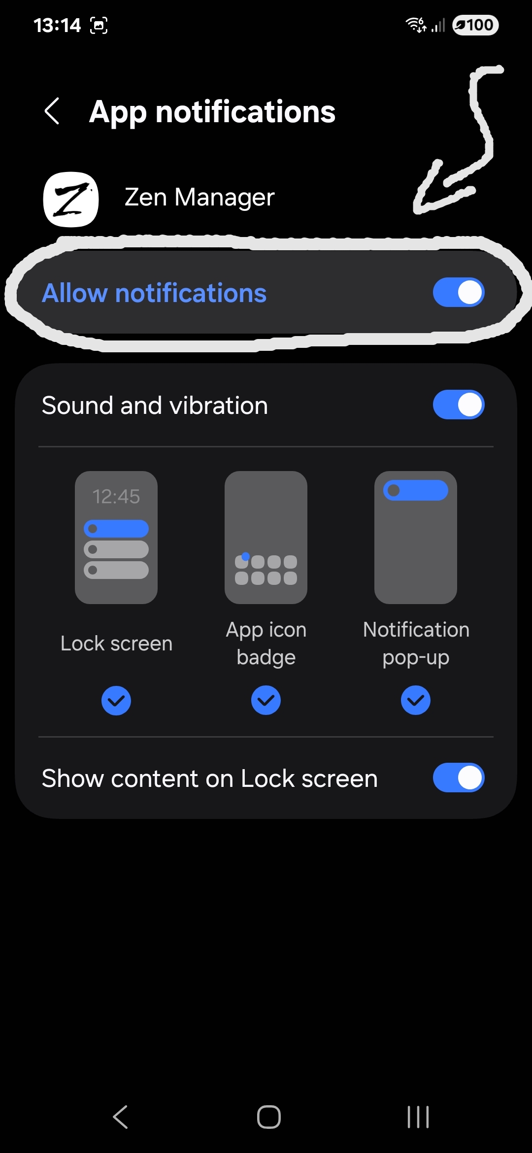 Setup Notifications Screen 2